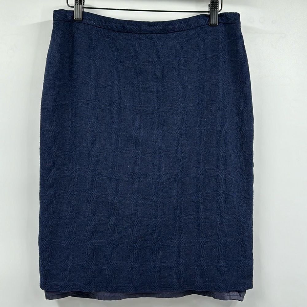 Moschino Navy Silk Skirt 10